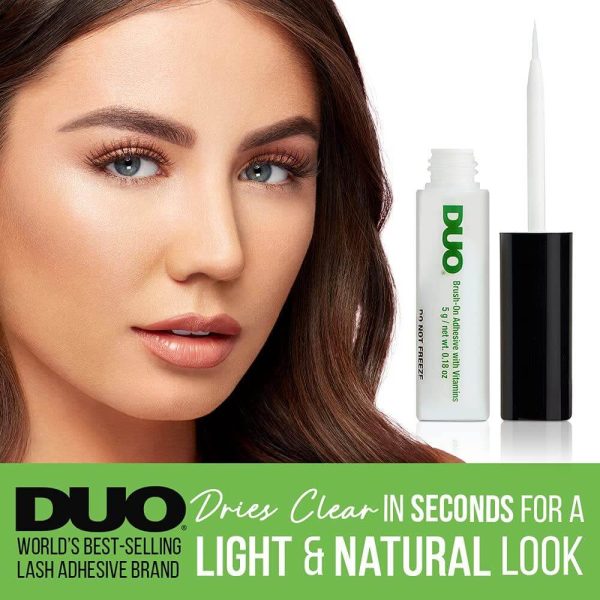 DUO Brush-On Lash Adhesive with Vitamins A Clear 5g - Image 4