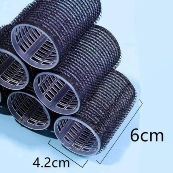 Large Hair Rollers Self Grip Salon Hairdressing Curlers 12 Pack - Black - Image 3