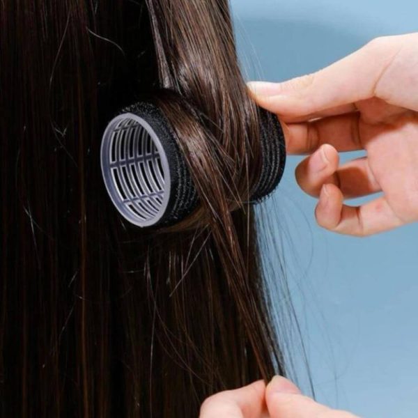 Large Hair Rollers Self Grip Salon Hairdressing Curlers 12 Pack - Black - Image 5