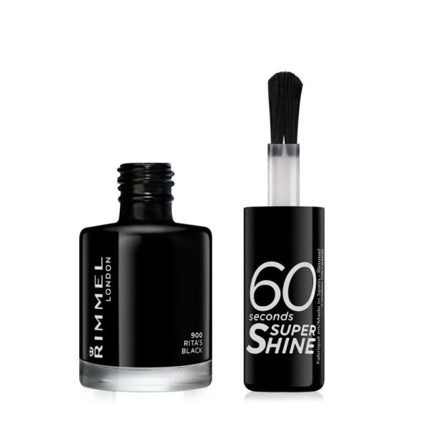 60 Seconds Super Shine Nail Polish - N.900 - Rita's Black - Image 3