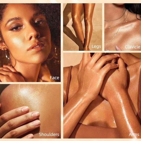 Fixed Waterproof Shine Cream For Face Or Body For Occasions Gives A Golden Bronze Color - Image 3