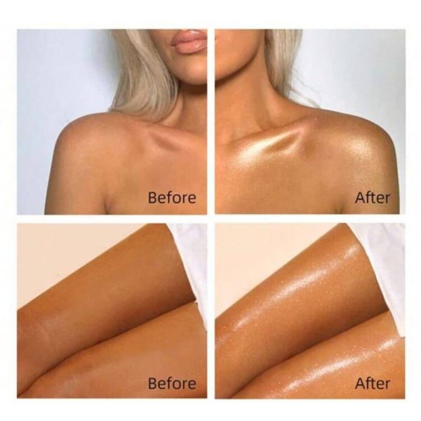 Fixed Waterproof Shine Cream For Face Or Body For Occasions Gives A Golden Bronze Color - Image 4