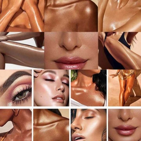 Fixed Waterproof Shine Cream For Face Or Body For Occasions Gives A Golden Bronze Color - Image 5